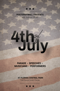 4th of july flyer template Poster