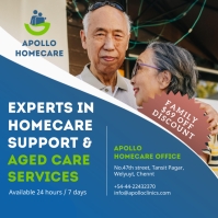 Blue and Green Aged Care Instagram post template