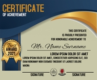 Certificate Achievement Template Medium Rectangle