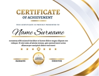 Certificate of achievement Flyer (US Letter) template