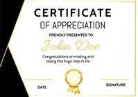 certificate of appreciation A3 template