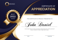 certificate of appreciation A4 template
