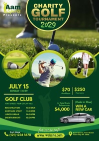Charity Golf Tournament A4 template