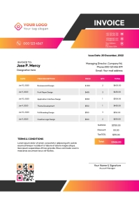 Creative Business Invoice A4 template