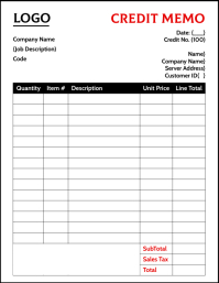 Credit Memo Invoice Template Flyer (US Letter)