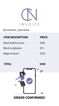 Digital business invoice Instagram Story template