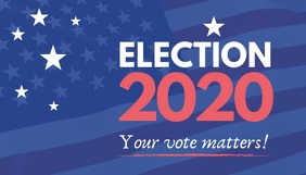 Election 2020 vote campaign blog header template