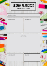 Elementary School Lesson Planner A4 template