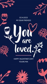 Happy Valentine's Day Instagram story. template