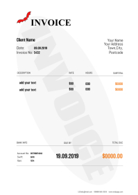 Invoice A4 template