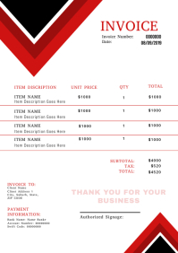 Invoice Template A4