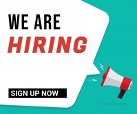 Job opportunity, online ad,announcement Persegi Panjang Besar template