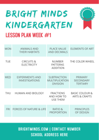 Lesson Plan Design A4 template