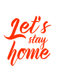 Let's stay home red wall art canva A3 template