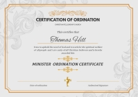 ministry certificte A3 template
