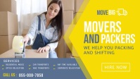 Movers and Packers Service Facebook Cover template