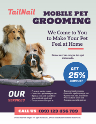 Pet Grooming Flyer Folder (US Letter) template