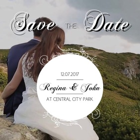 Save the date instagram video template for your video