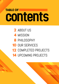 Table of Content Template A4