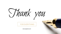 Thank you Note poster Digitale Vertoning (16:9) template