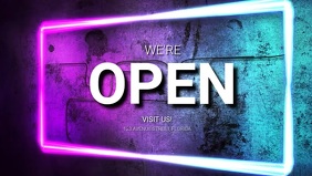 We're Open video promote template