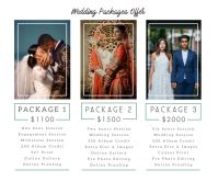 Wedding Photography Packages Price List Large Rectangle template