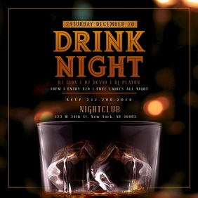 WHISKEY DRINK NIGHT iNSTAGRAM Template Iphosti le-Instagram