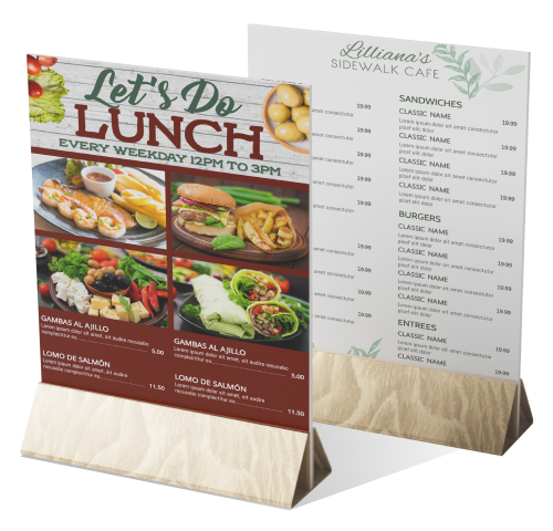 Create menus and promotional graphics for your restaurant